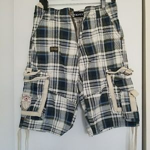Men's Plaid Cargo Shorts